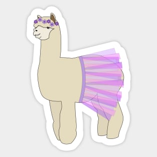 Ballerina Alpaca with Tutu Digital Art | illusima Sticker